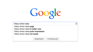 What Hillary Clinton Does, According to Google Autofill